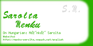 sarolta menku business card